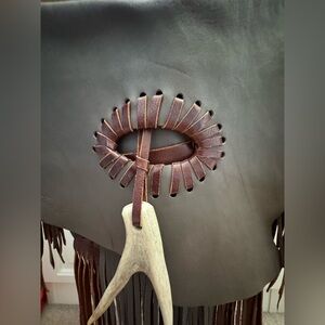 JIMMI WZ custom fringe leather purse looks brand new